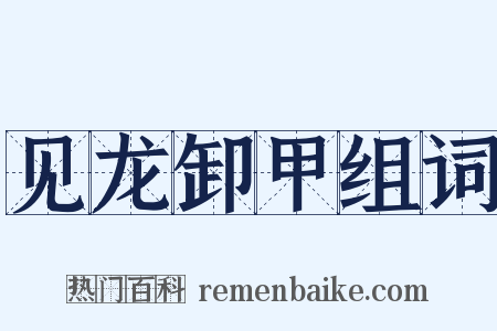 见龙卸甲组词是什么意思的图片